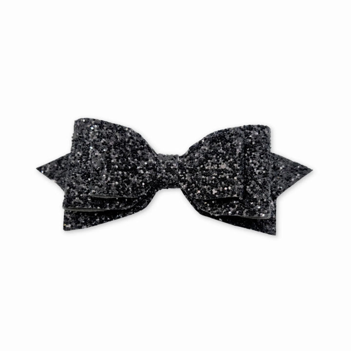 Black | Pepperdine Glitter Hair Bow
