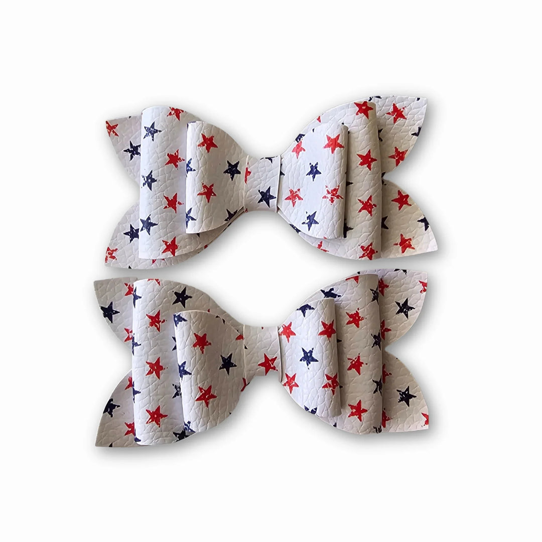 Luna | Starburst Parade Faux Leather Hair Bows