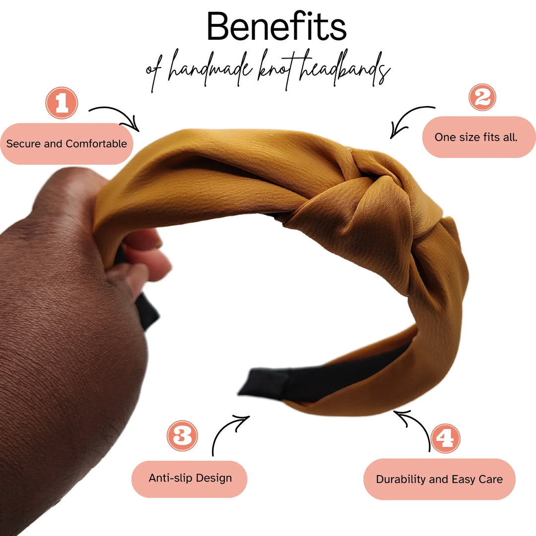 Red Top Knot Headband