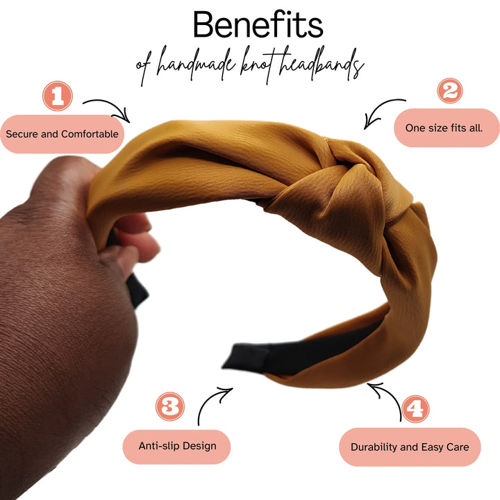 Red Top Knot Headband