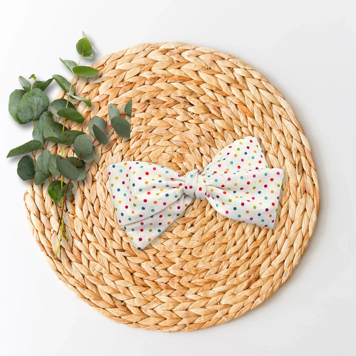 Audrey | Colorful Dots Hand-Tied Hair Bow