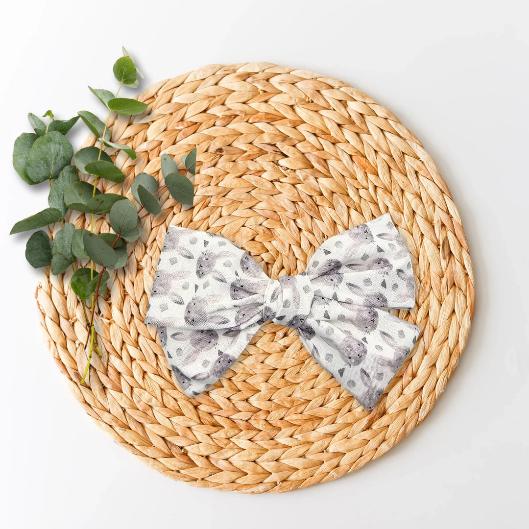 Audrey | Vintage Bunny Hand-Tied Hair Bow
