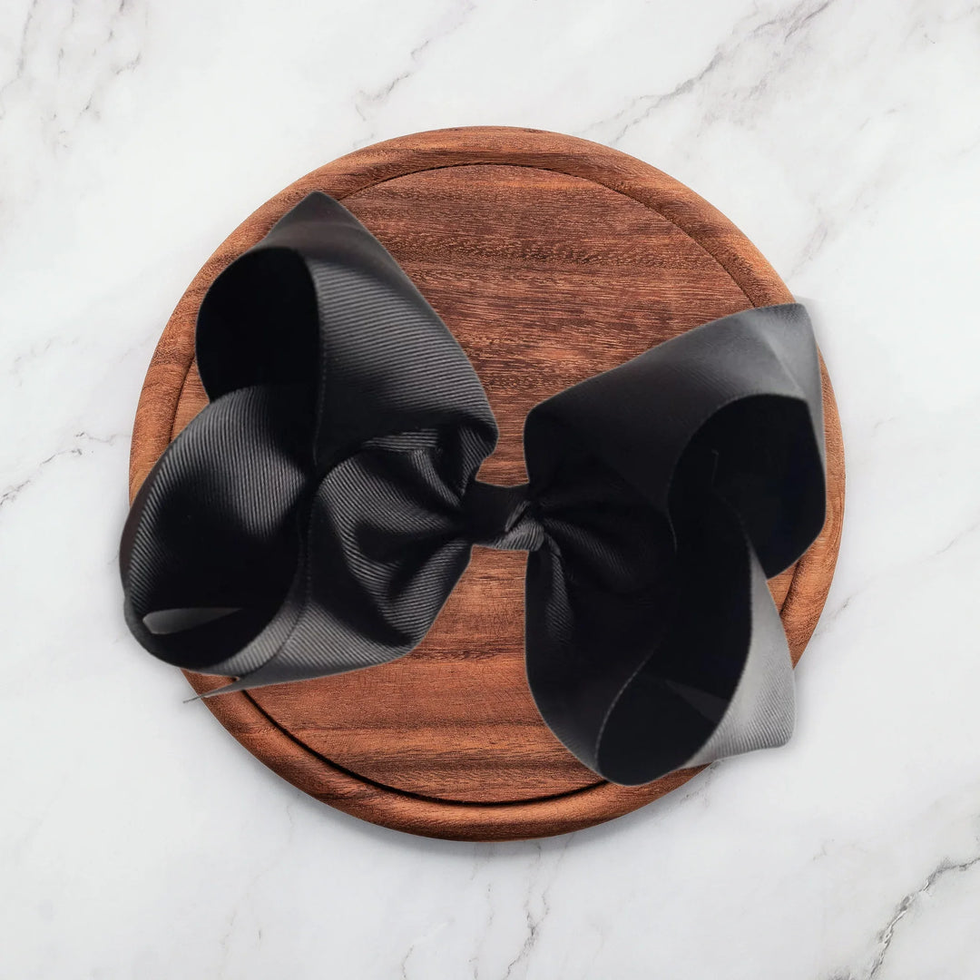 Black | Grosgrain Ribbon Hair Bow