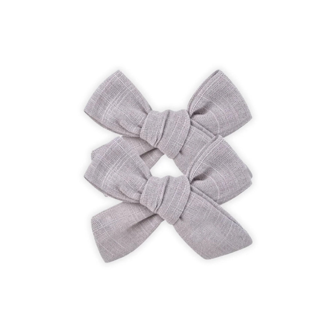 Gray  | Pigtail Set - Hand-tied Bow
