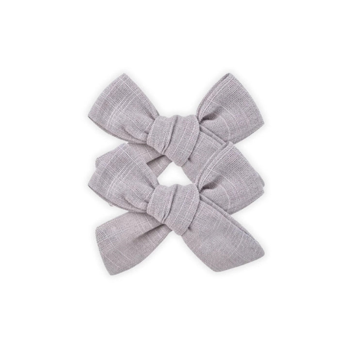 Gray  | Pigtail Set - Hand-tied Bow