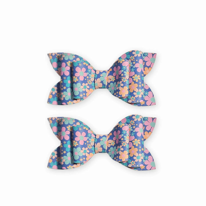 Luna | Aromatic Blossoms Faux Leather Hair Bow