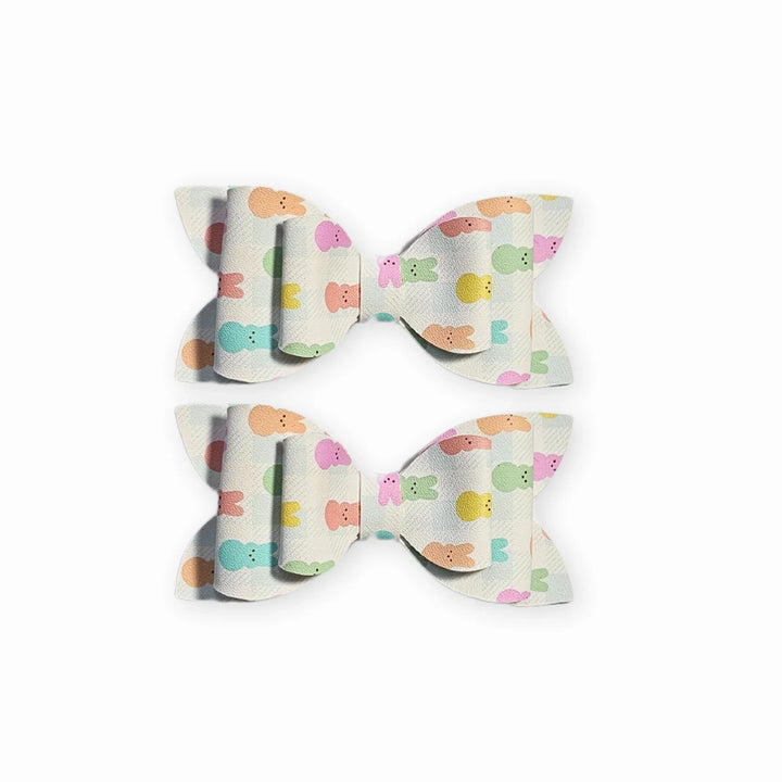Luna | Happy Bunnies Faux Leather Hair Bow