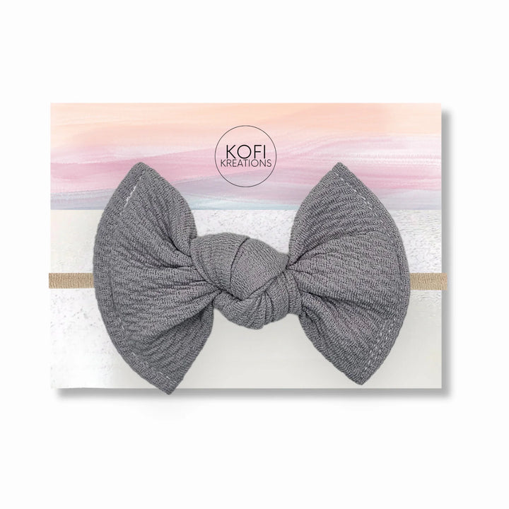 Gray | Knot Hair Bows