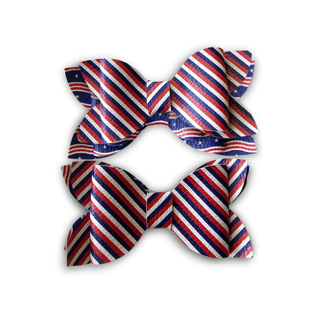 Luna | Liberty Lines Faux Leather Hair Bows