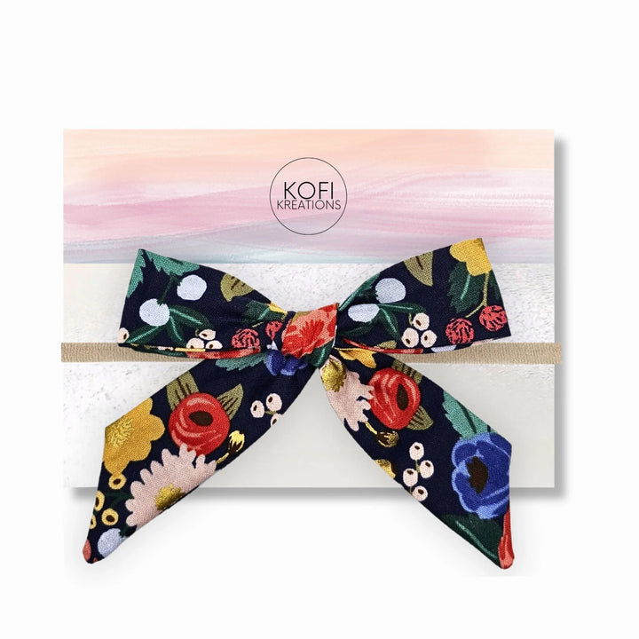 Audrey Blooming Blossoms - Hand-Tied Hair Bow