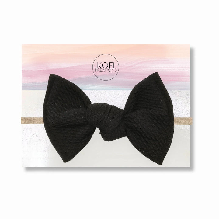 Black | Knot Hair Bows