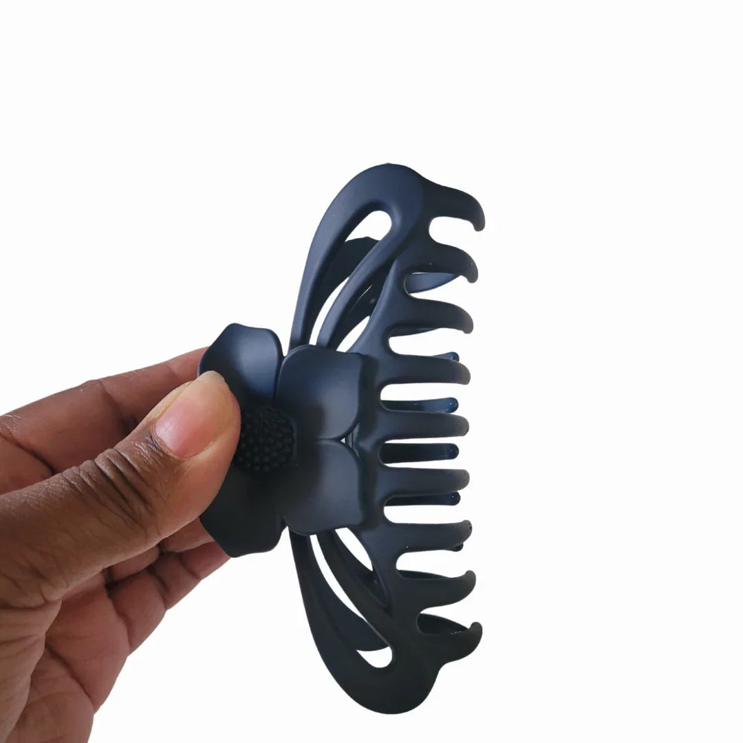 Blue Lotus Flower Hair Claw Clip