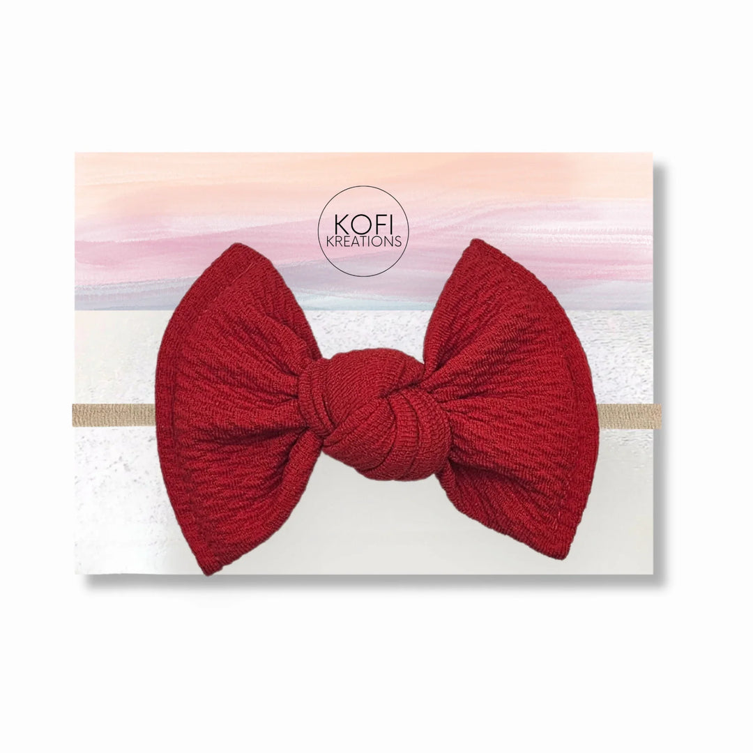 Red | Knot Hair Bows