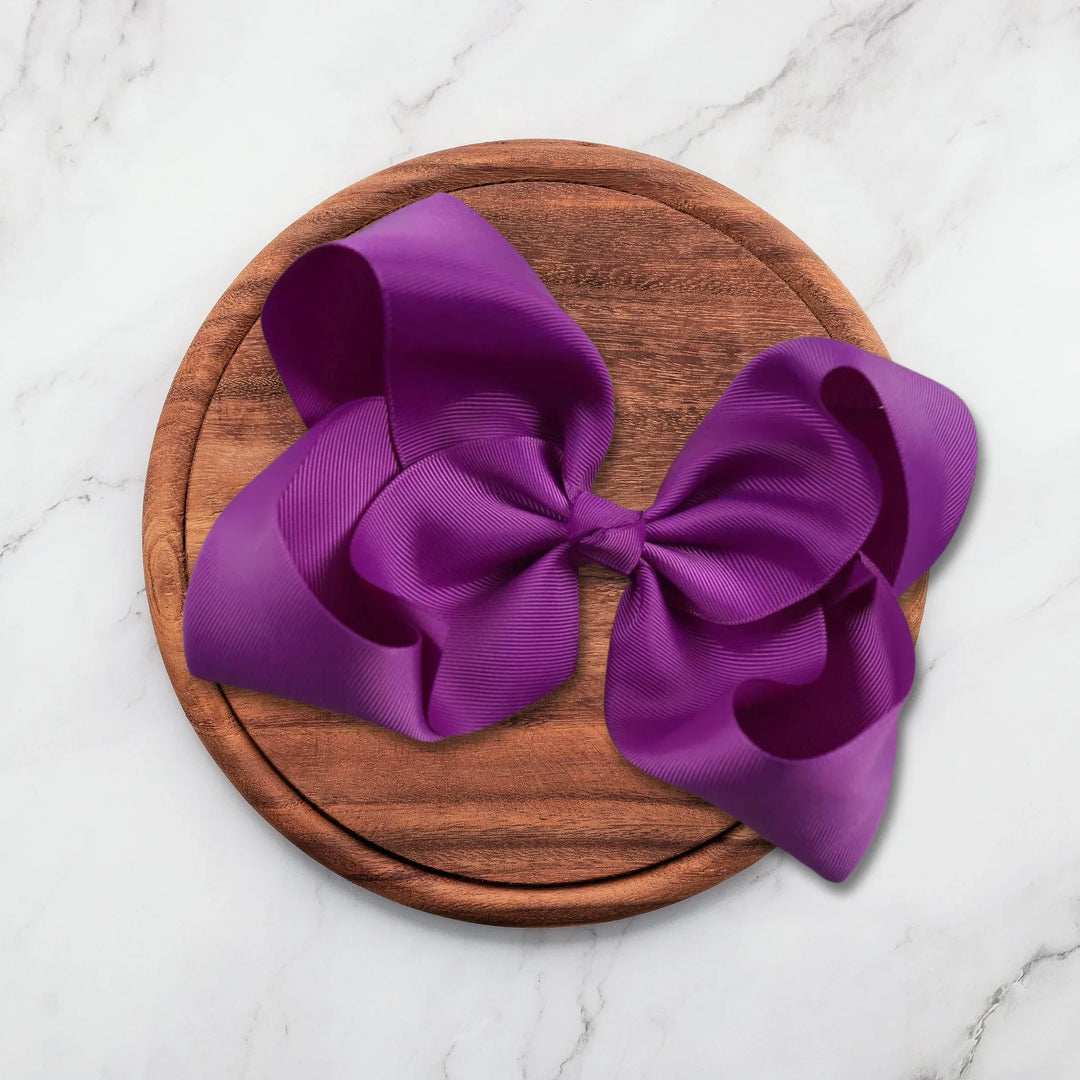 Purple | Grosgrain Ribbon Hair Bow