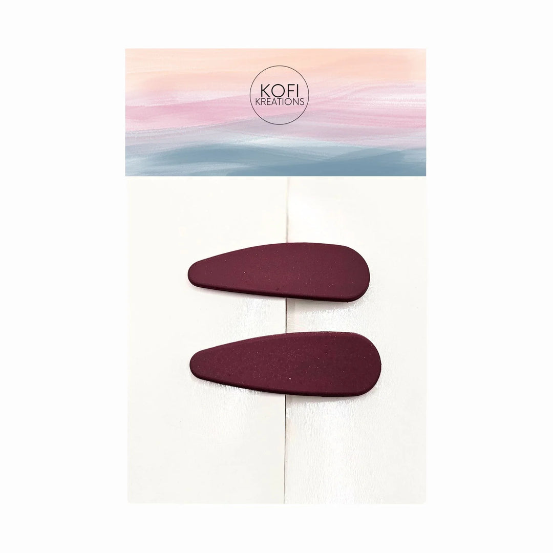Oval Snap Hair Clips