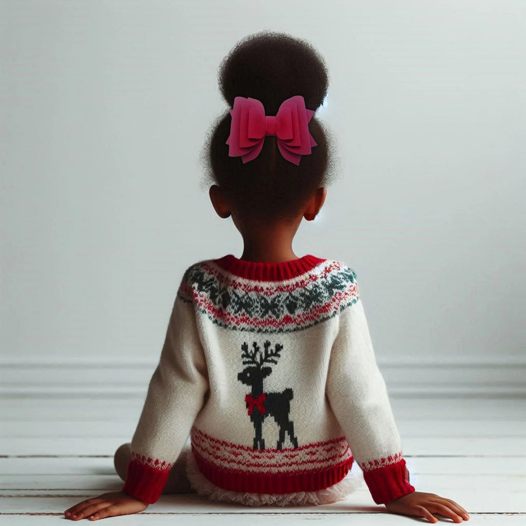 Red | Suede Hair Bow
