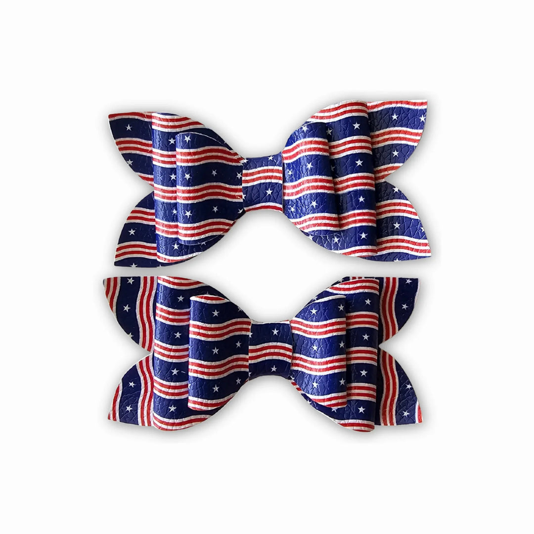 Luna | Liberty Lines Faux Leather Hair Bows