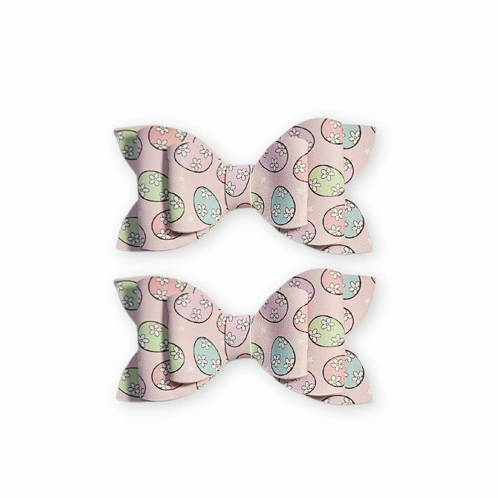 Luna | Easter Egg Bliss Faux Leather Hair Bow