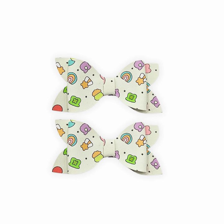 Luna | Magical Charm Faux Leather Hair Bows