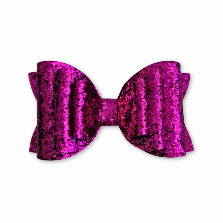 Fuchsia | Josie Glitter Hair Bow