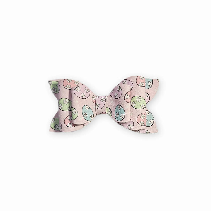 Luna | Easter Egg Bliss Faux Leather Hair Bow