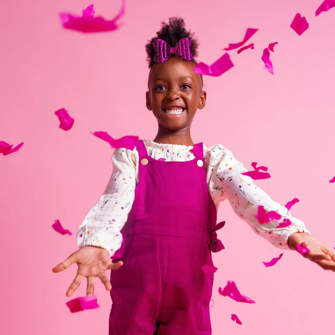 Fuchsia | Josie Glitter Hair Bow