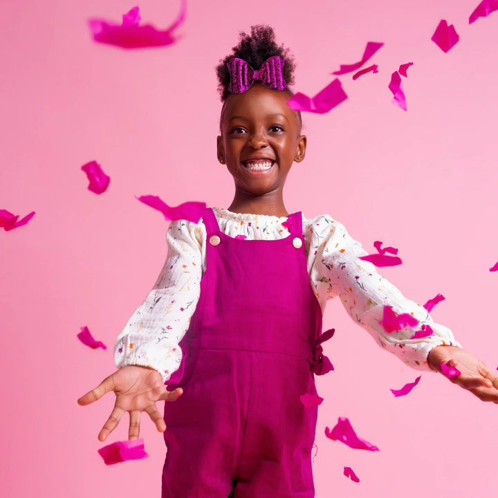 Fuchsia | Josie Glitter Hair Bow