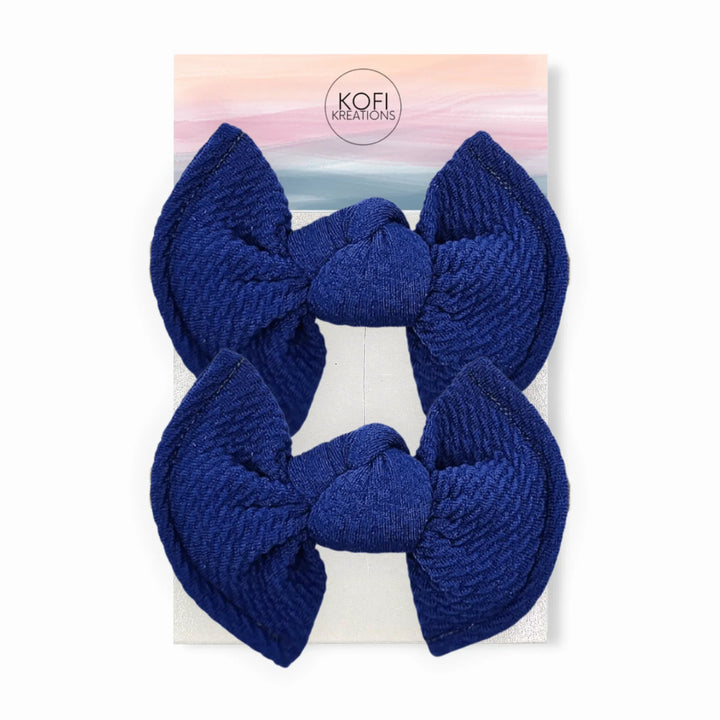 Blue | Knot Hair Bows