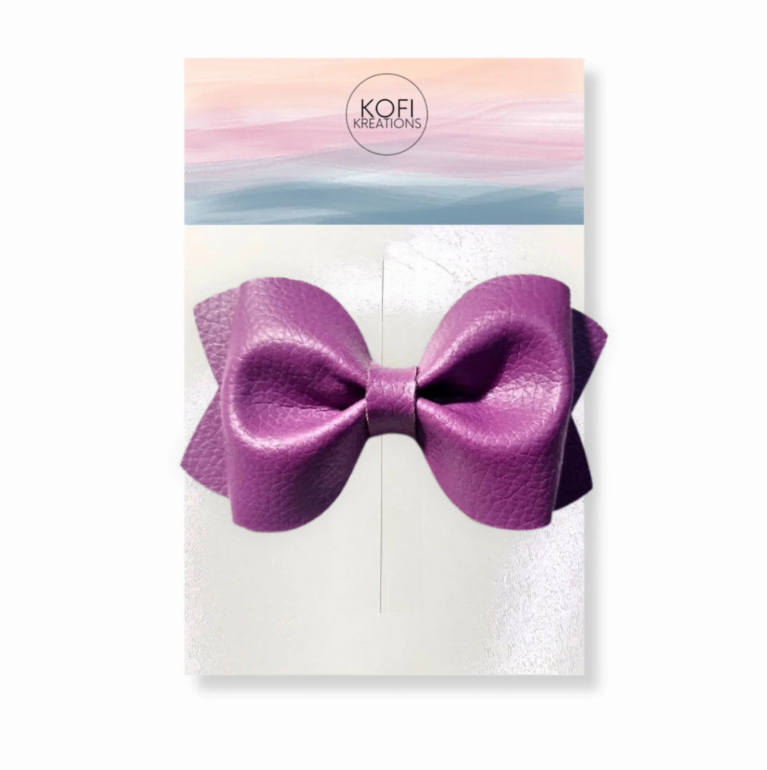 Purple Pinch Hair Bow