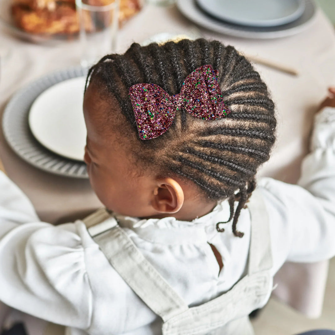 Rouge Pink | Josie Glitter Hair Bow