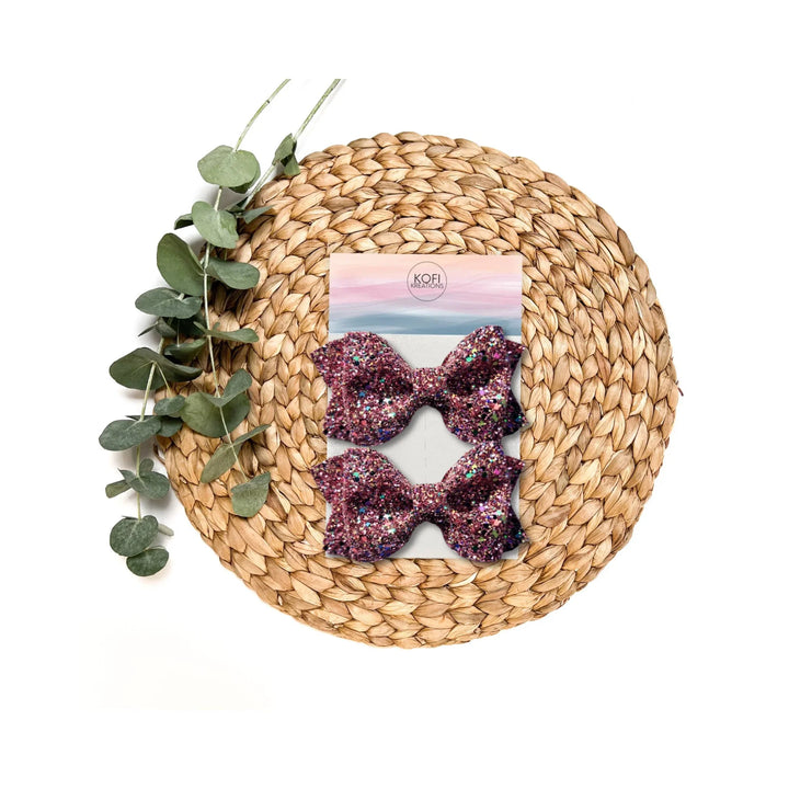 Pinch | Purple Glitter Hair Bow
