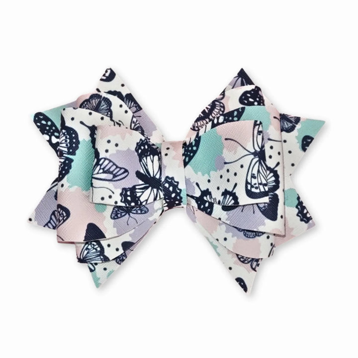 Blue Moon Butterfly | Faux Leather Hair Bow