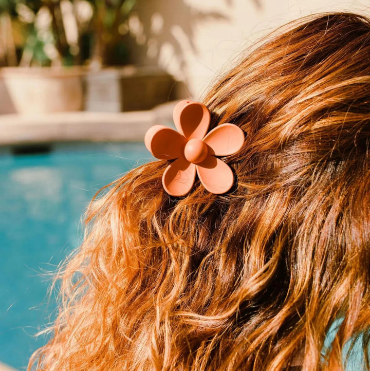 Black Flower Hair Claw
