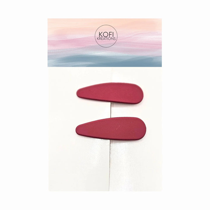 Oval Snap Hair Clips