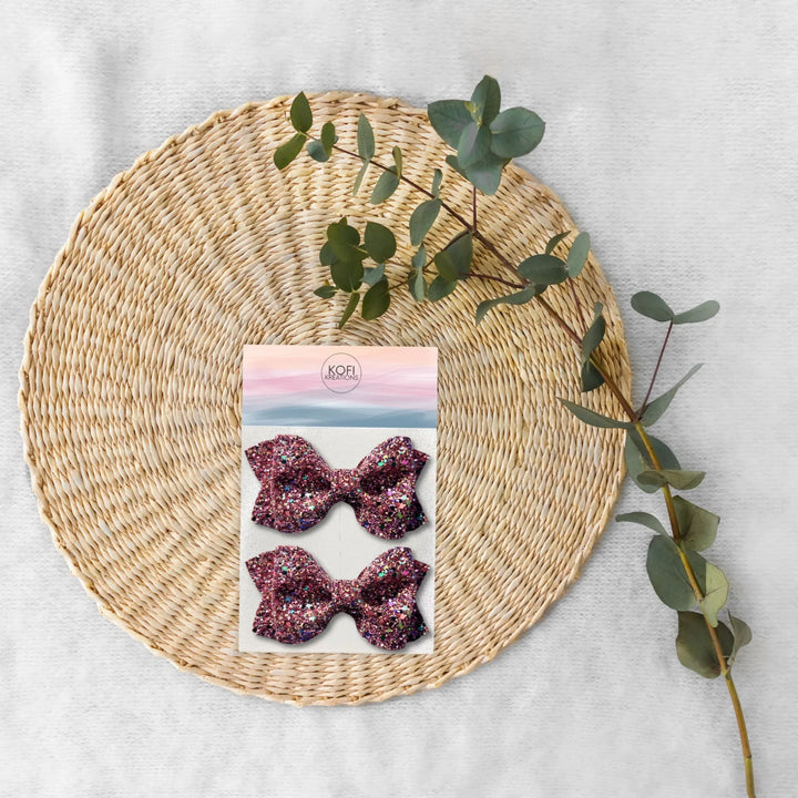 Pinch | Purple Glitter Hair Bow