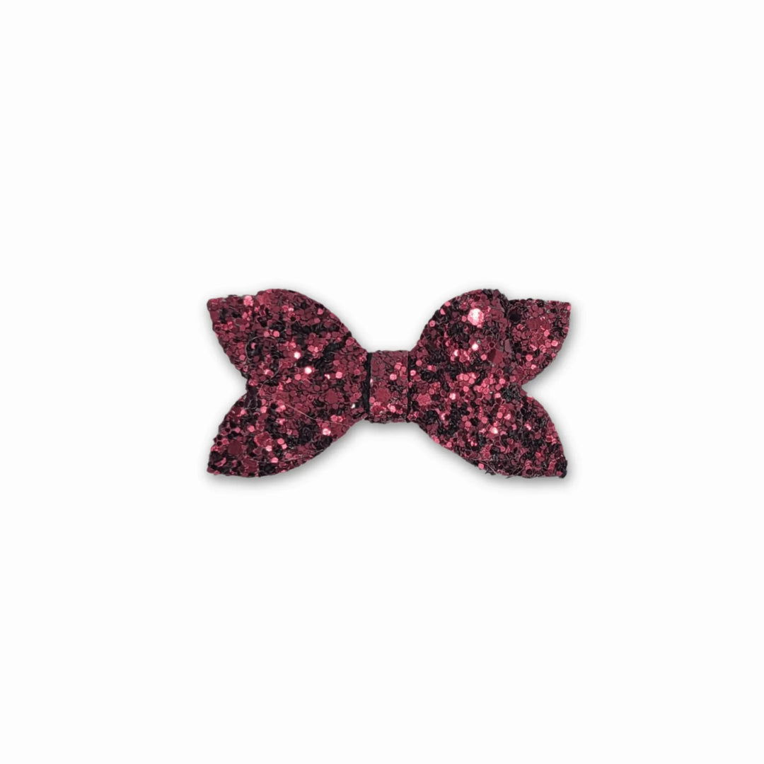 Luna | Roseberry Glitter Hair Bow