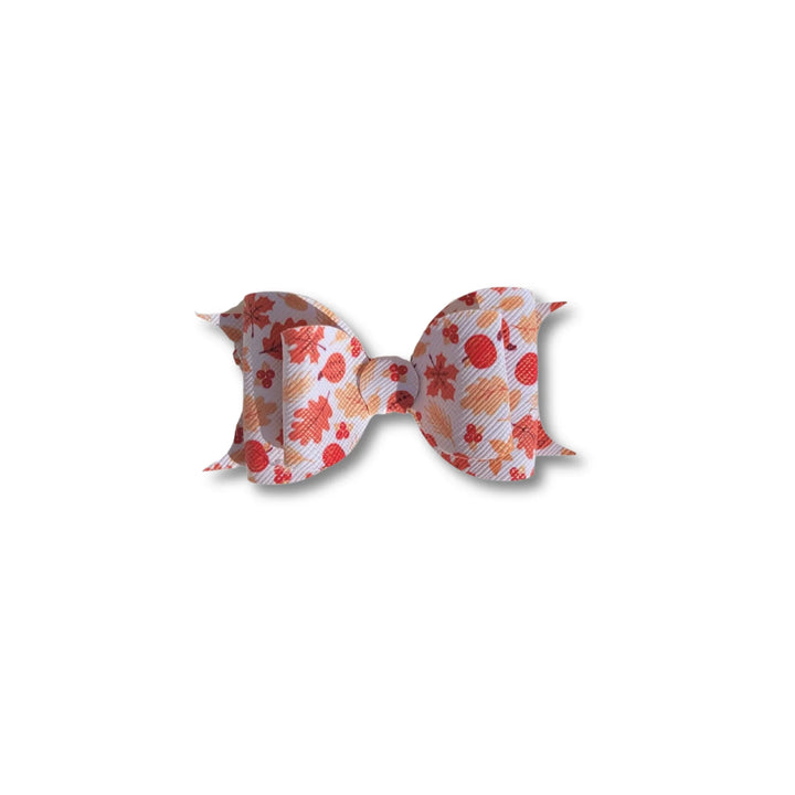 Ella | Fall Leaves Faux Leather Hair Bow