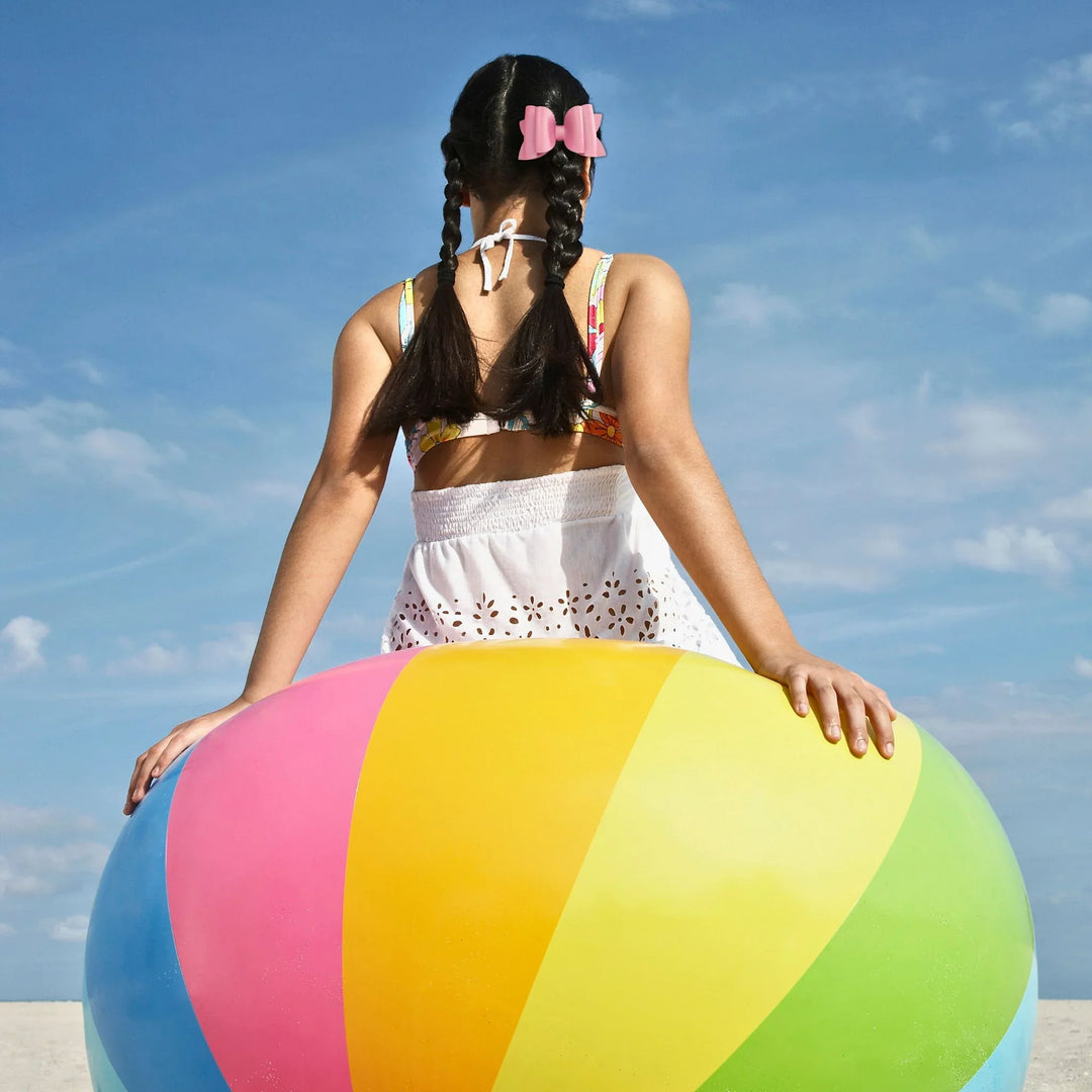 Josie | Pink Faux Leather Hair Bow