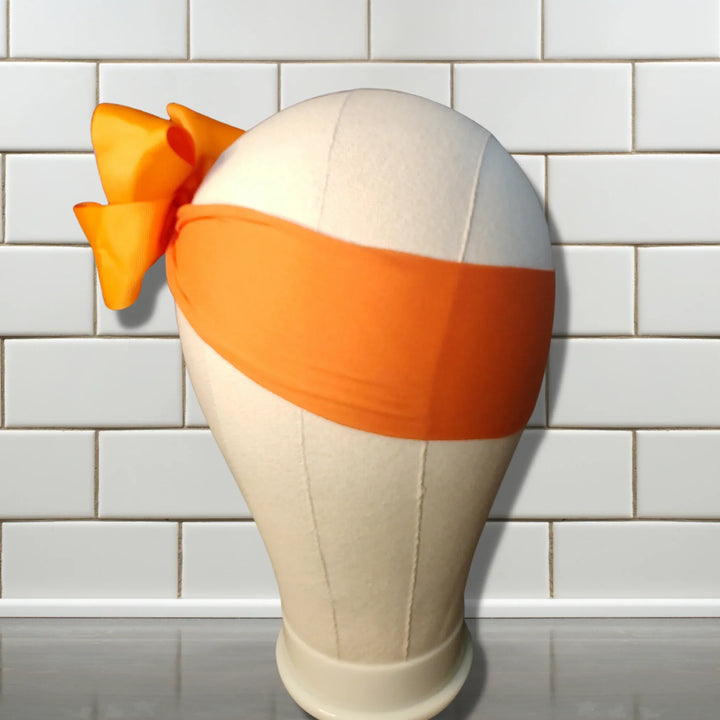 Orange Turban Bow Headband