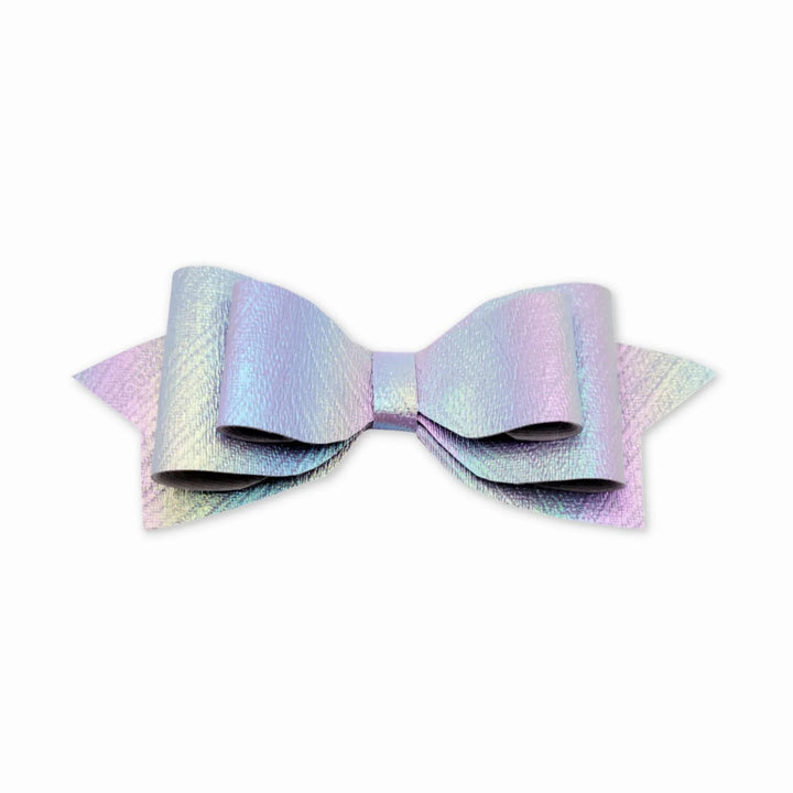 Powder Blue | Pepperdine Faux Leather Hair Bow