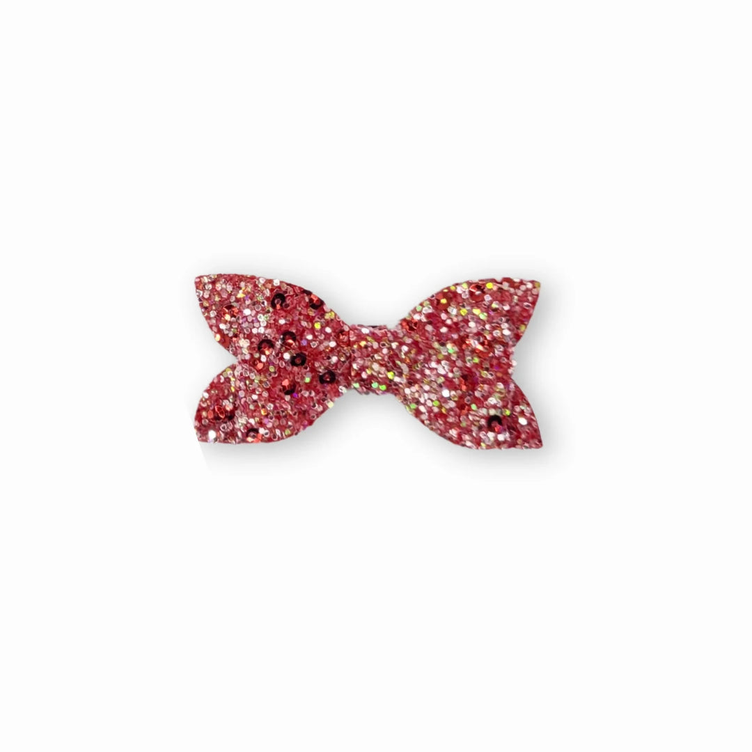 Luna | Red Glitter Hair Bow