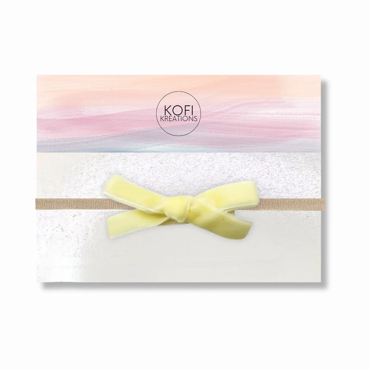 Small Velvet Bow Headband