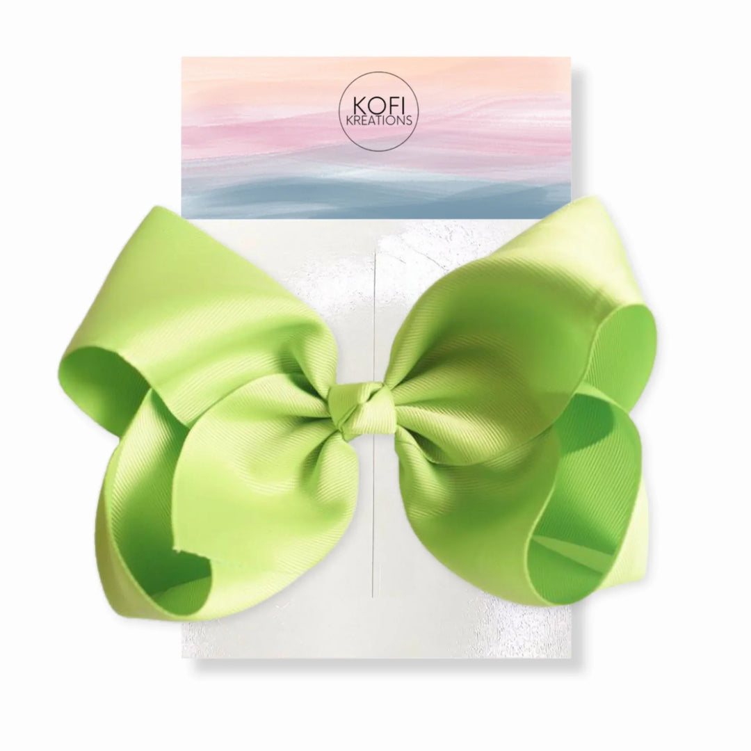 Apple | Grosgrain Ribbon Hair Bow