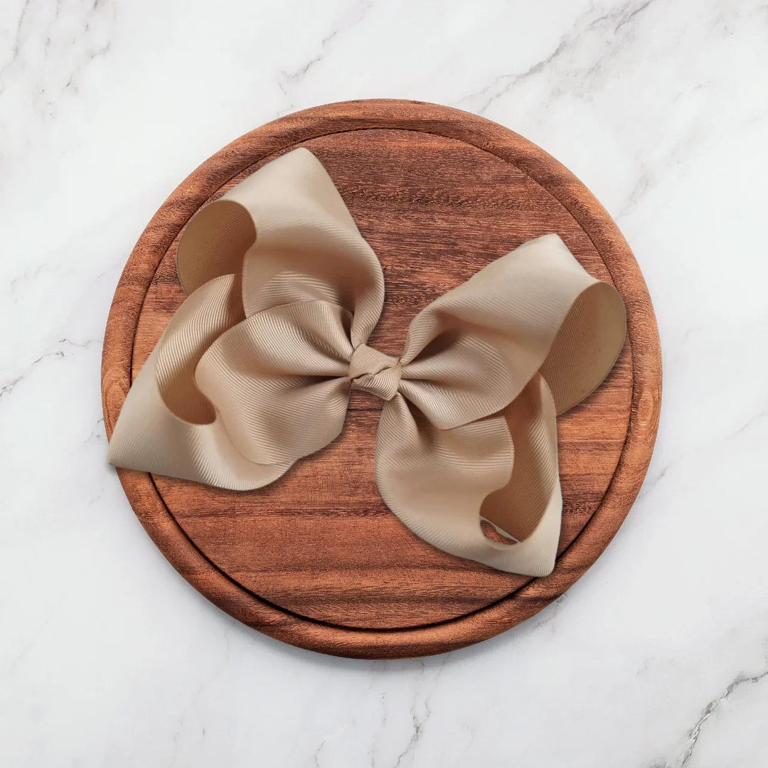 Champagne | Grosgrain Ribbon Hair Bow