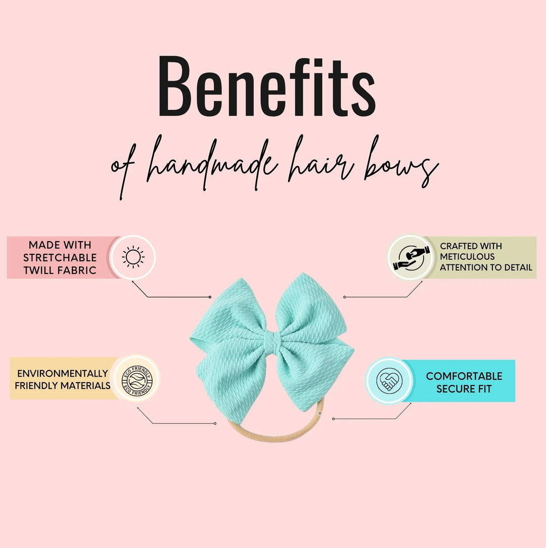 Light Blue Pinwheel Headband
