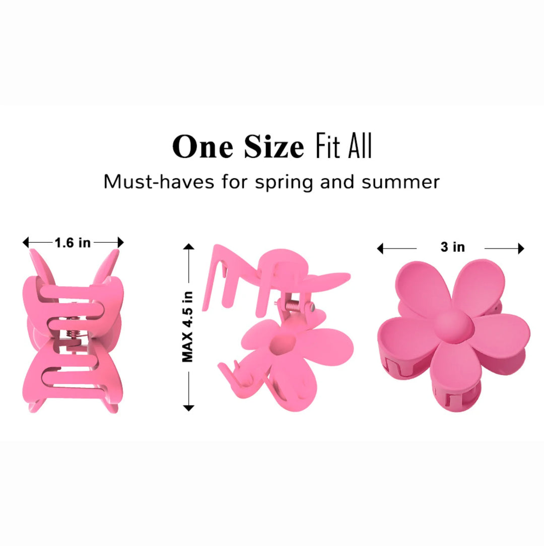 Tan Flower Hair Claw