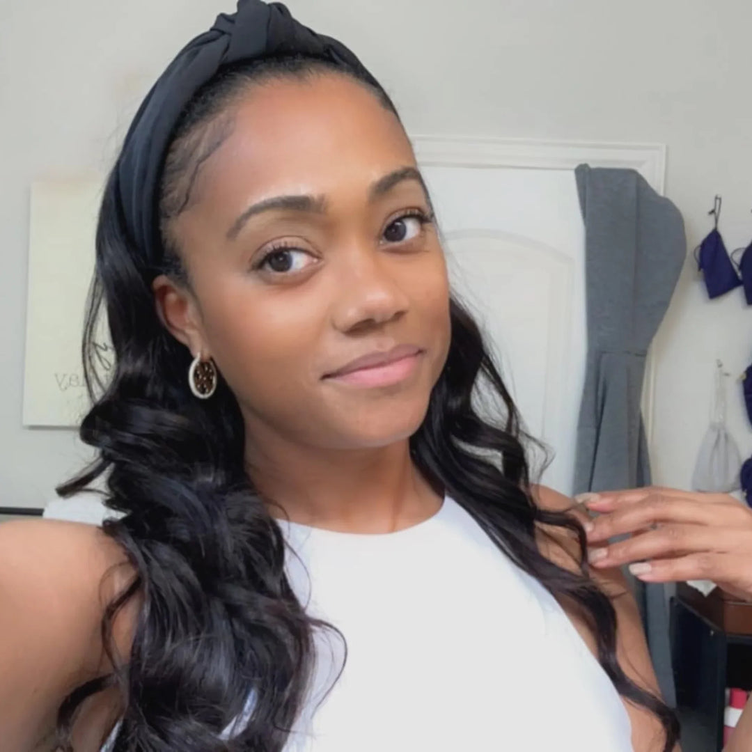 Gray Top Knot Headband