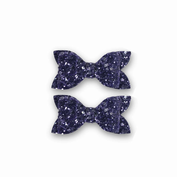 Luna | Purple Glitter Hair Bow