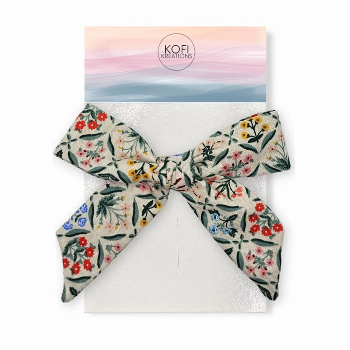 Audrey Garden Delight - Hand-Tied Hair Bow