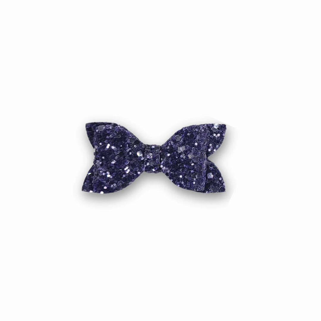Luna | Purple Glitter Hair Bow